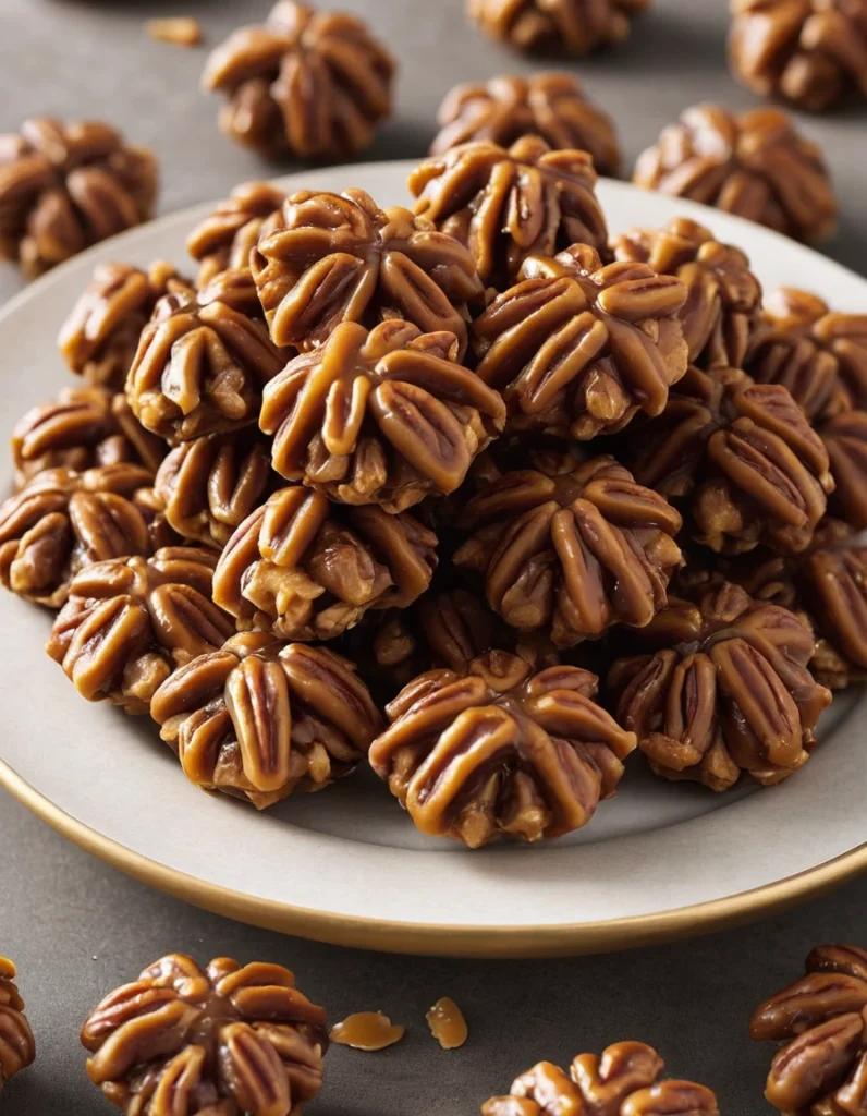 Make irresistible pecan caramel clusters with this easy recipe! Perfect for holidays, gifts, or snacks, combining pecans, caramel, and chocolate.