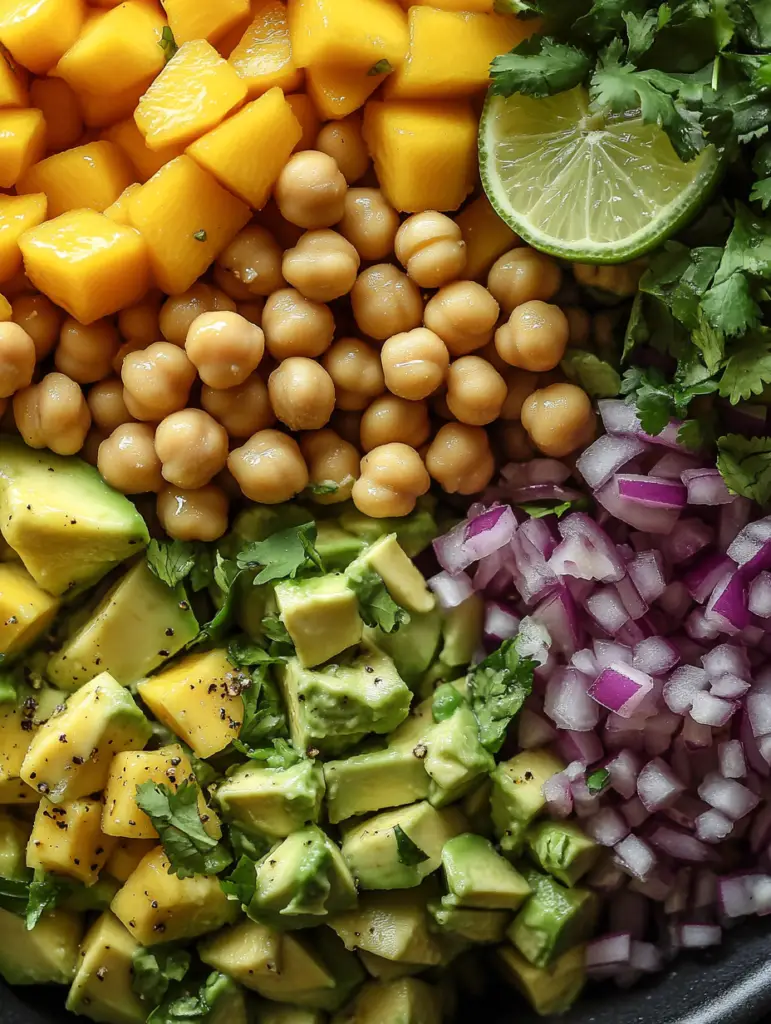 Chickpea Avocado Mango Salad ingredients