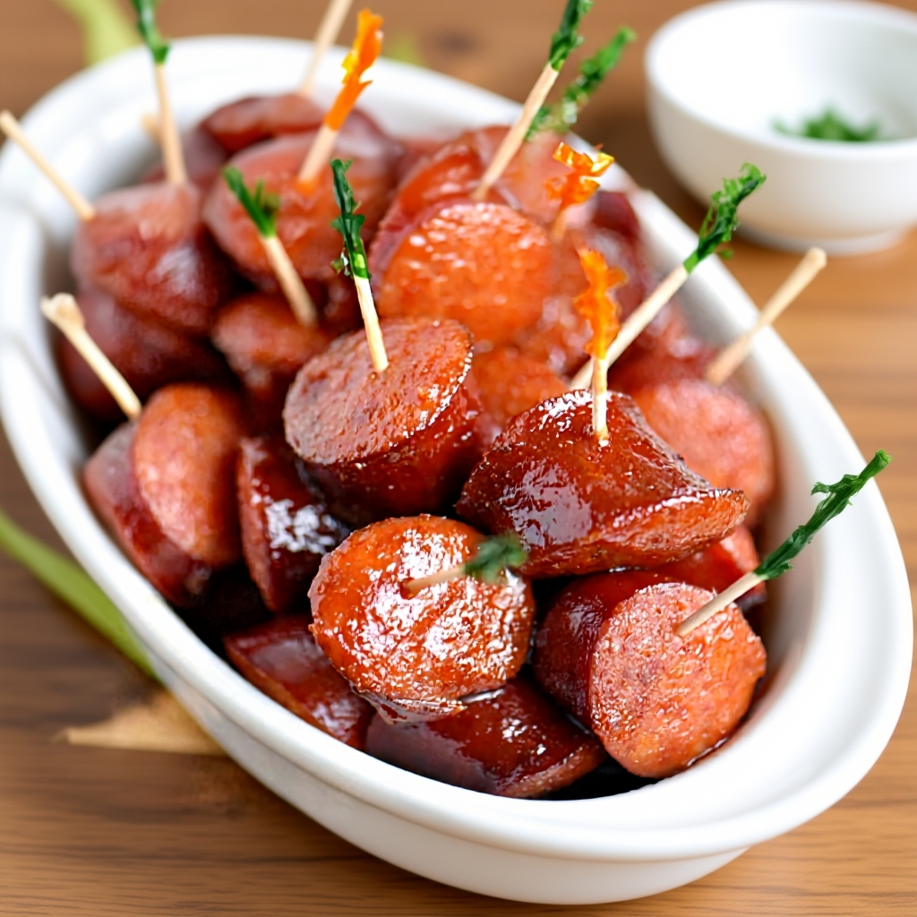 Marinated ingredients for Crockpot Kielbasa Bites