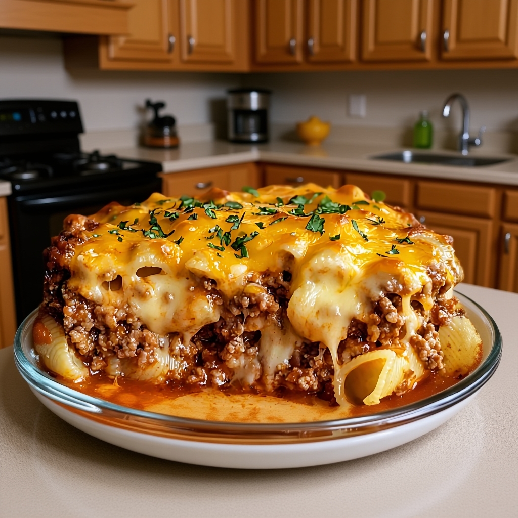 The fresh ingredients for the Meatloaf and Cheddar Shells Casserole laid out
