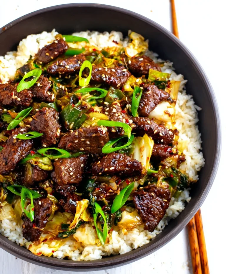 Sesame Beef and Cabbage Stir-Fry