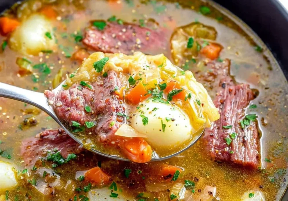 Corned Beef and Cabbage Soup