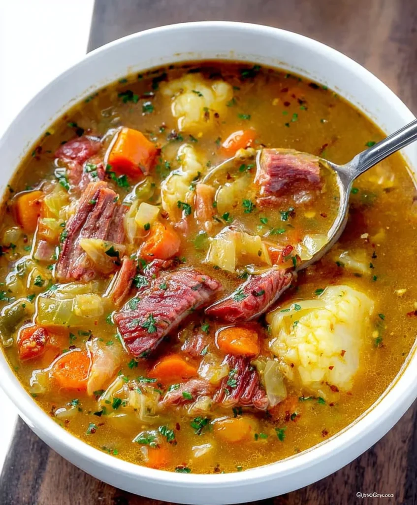 Corned Beef and Cabbage Soup