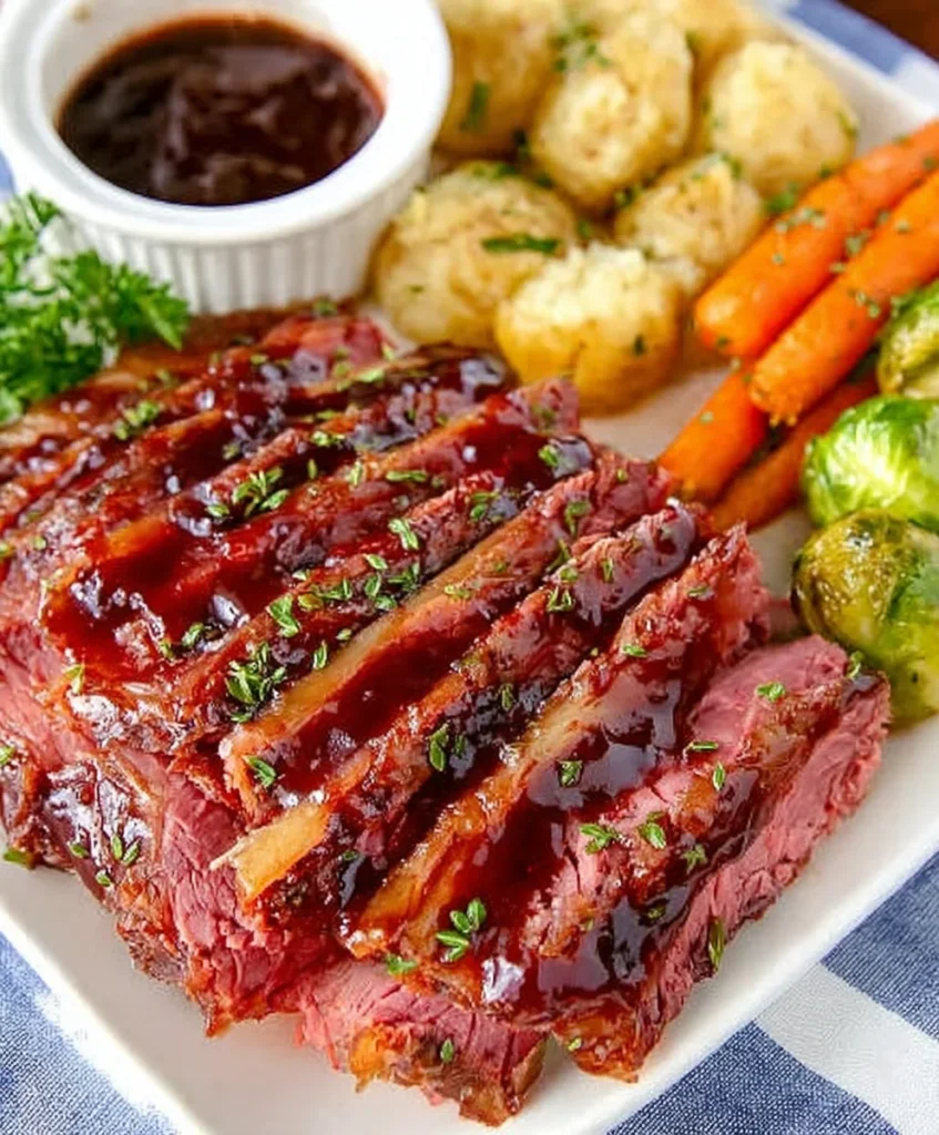 Corned Beef with Blackberry Mustard Glaze