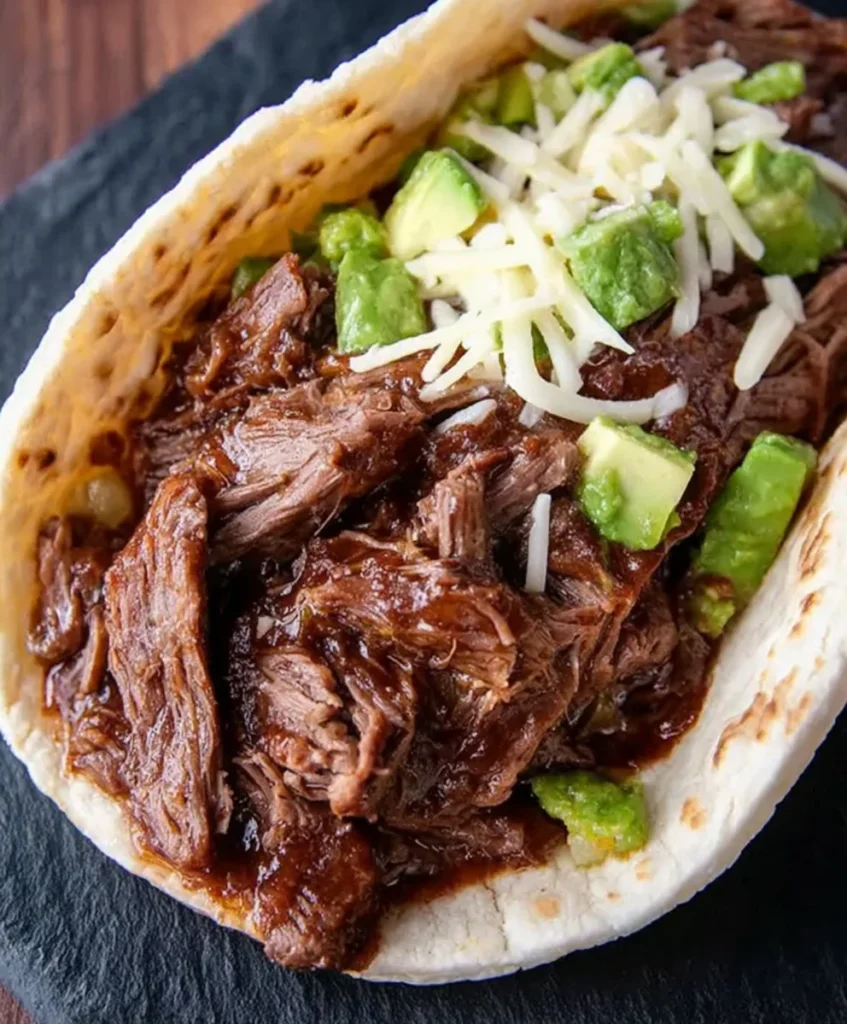 Slow Cooker Shredded Beef Tacos
