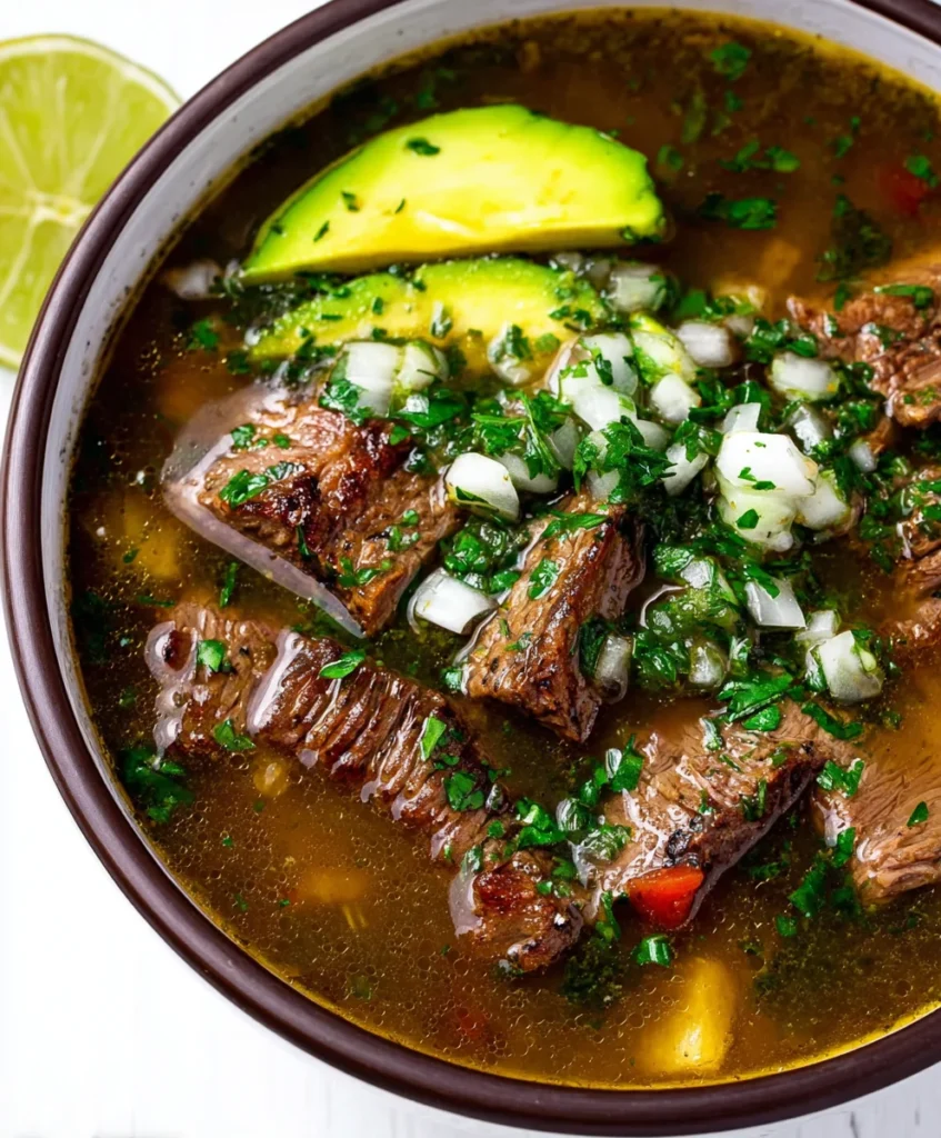 Salsa Verde Steak Soup