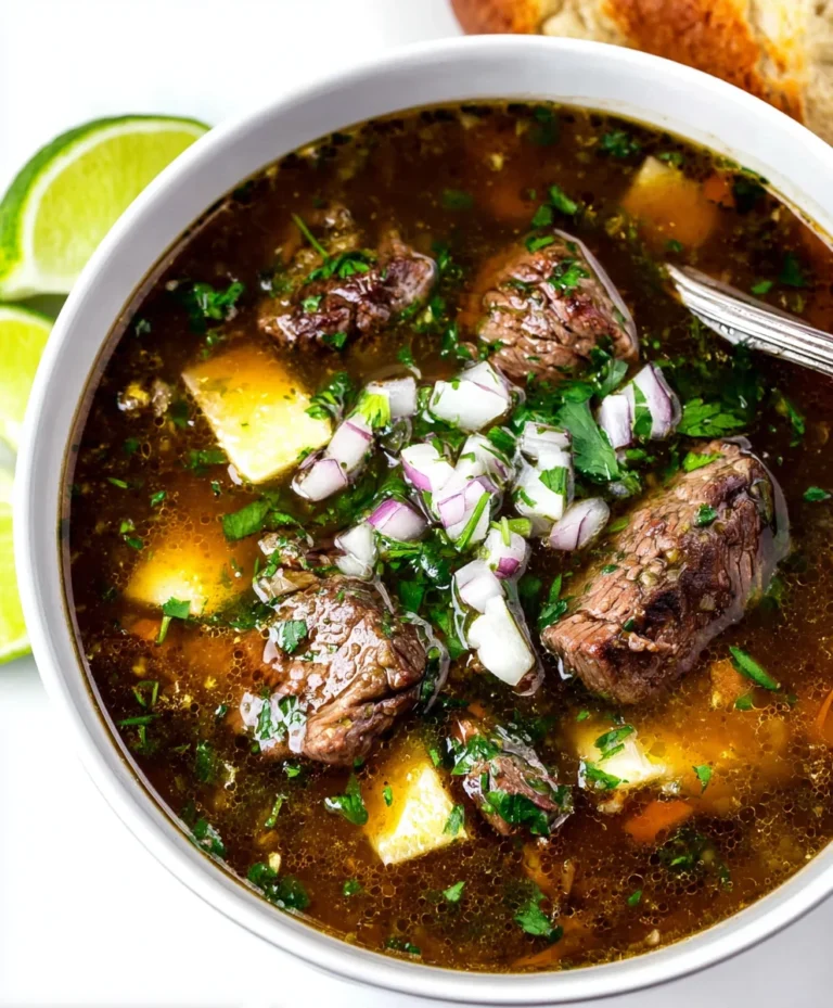 Salsa Verde Steak Soup