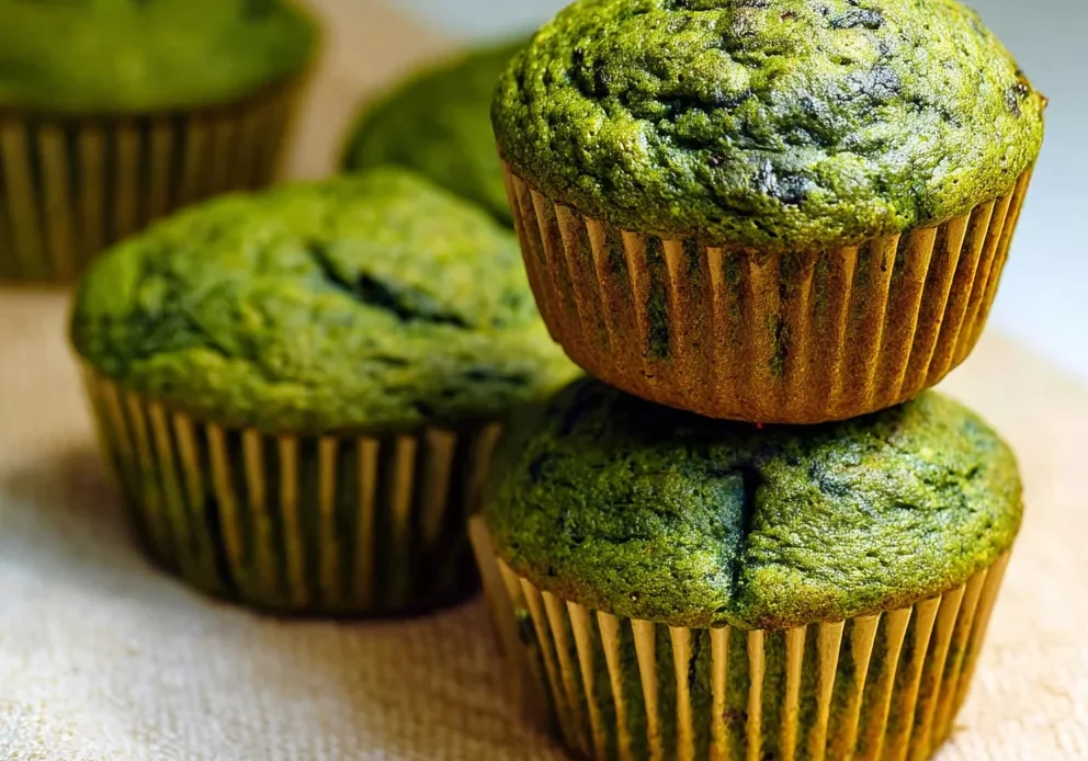 Blender Spinach Banana Muffins