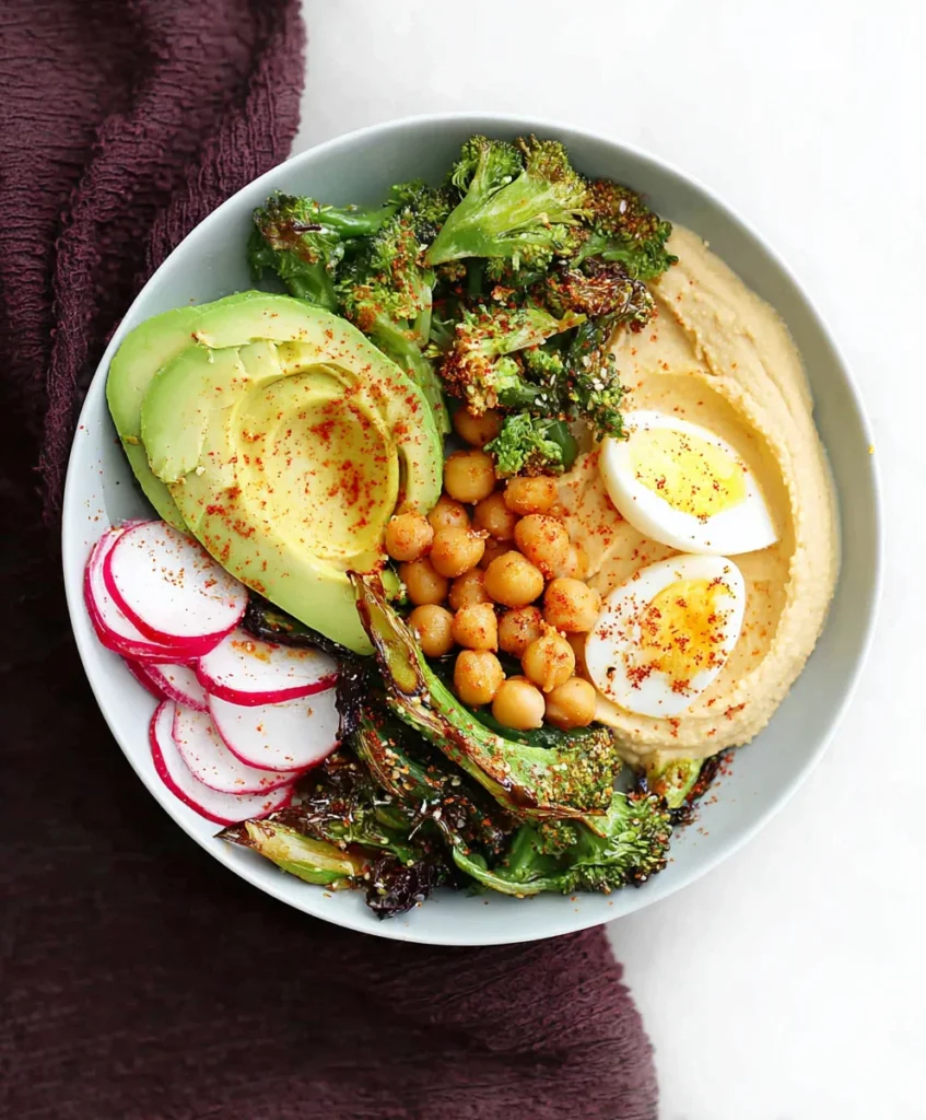 Hummus and Veggies Breakfast Bowl