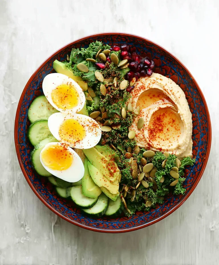 Hummus and Veggies Breakfast Bowl