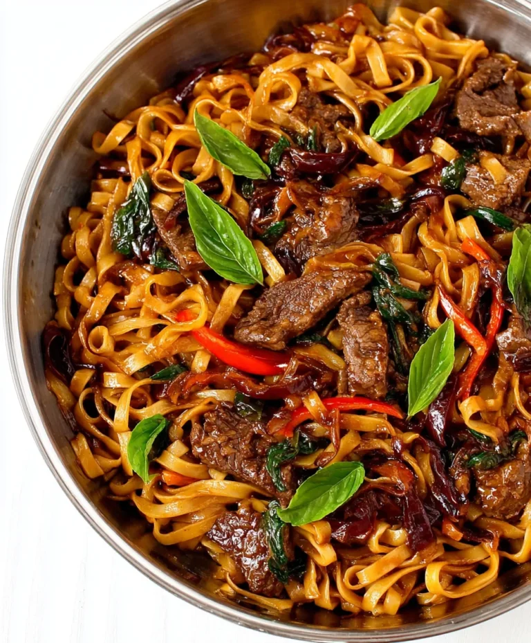 Thai Basil Beef Noodle Stir-Fry