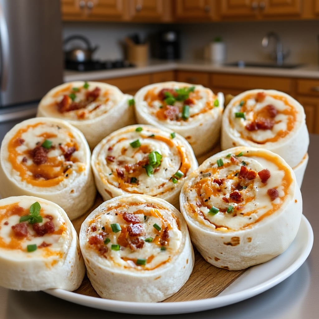 A bowl with the key ingredients: shredded cheddar, crumbled bacon, and chopped green onions.