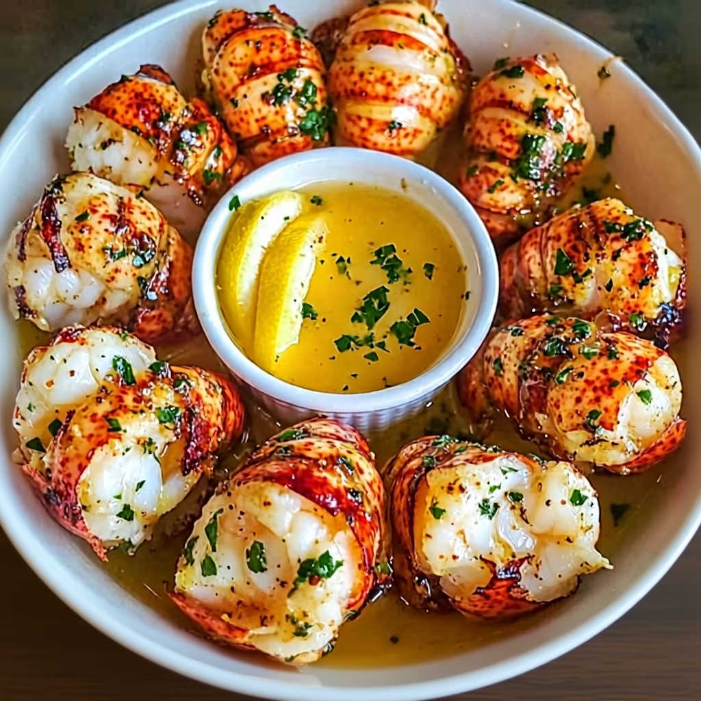 Delicious Garlic Butter Lobster Bites served elegantly