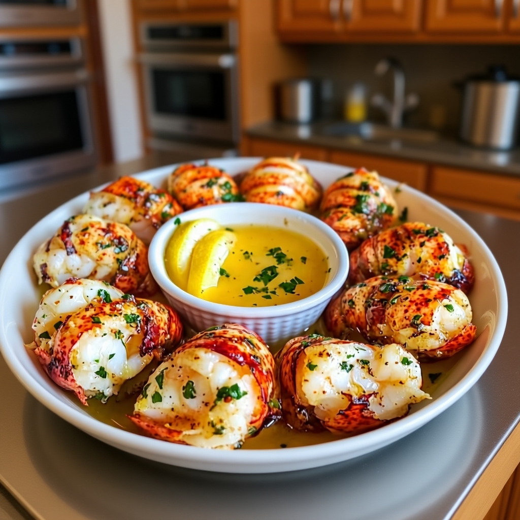 Sautéed Garlic Butter Lobster Bites with fresh herbs