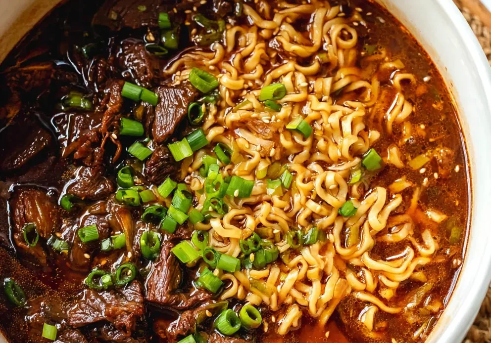 Kimchi Beef Noodle Soup