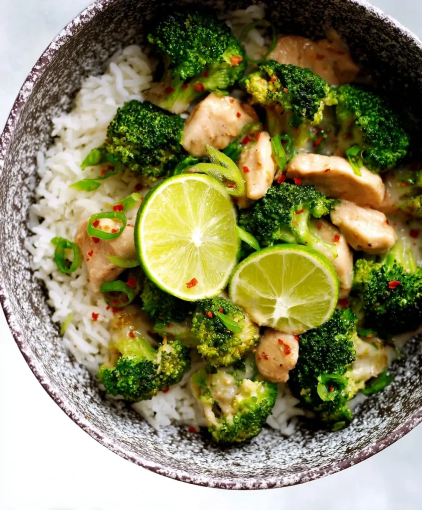 Coconut Lime Chicken and Broccoli
