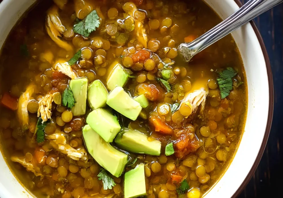 Mexican Chicken Lentil Soup