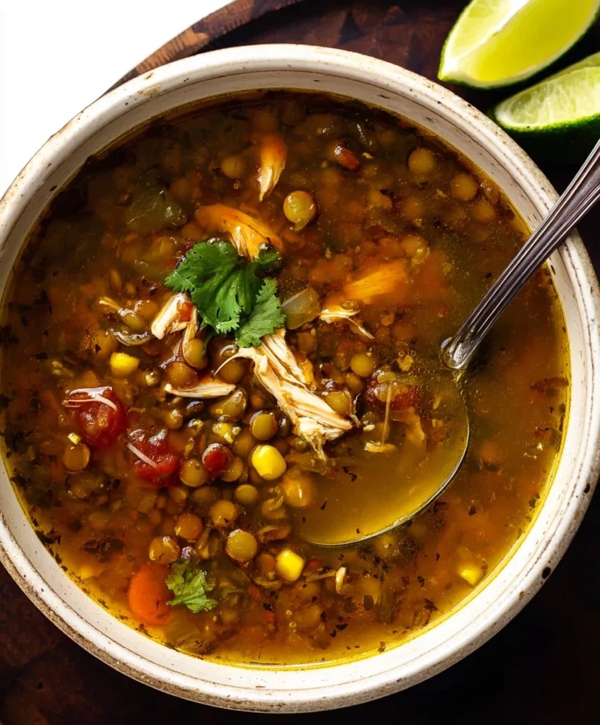 Mexican Chicken Lentil Soup