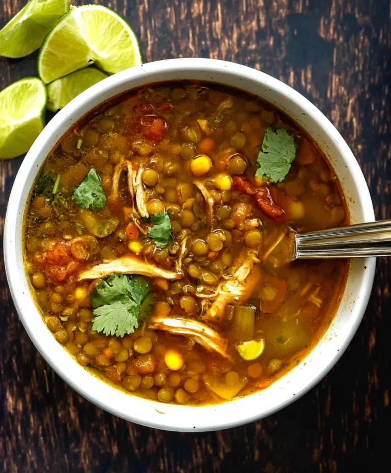 Mexican Chicken Lentil Soup