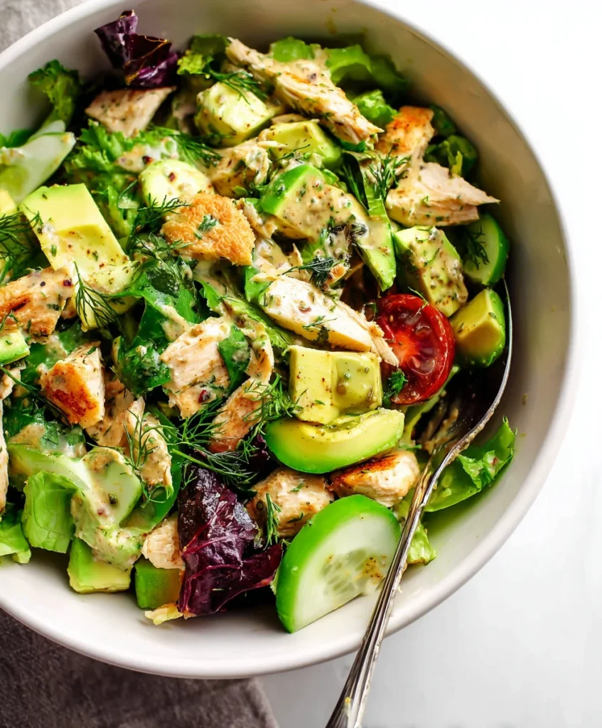 Tahini Ranch Avocado Chicken Salad