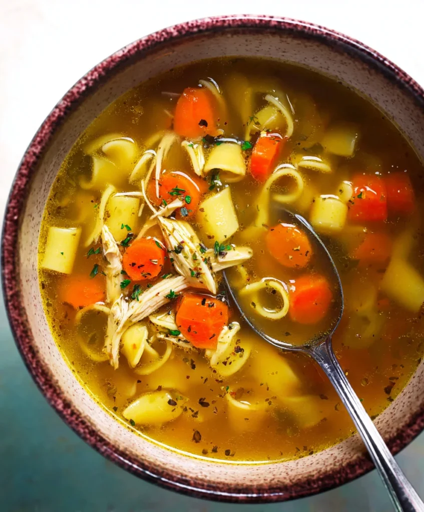 Pepperoncini Chicken Noodle Soup