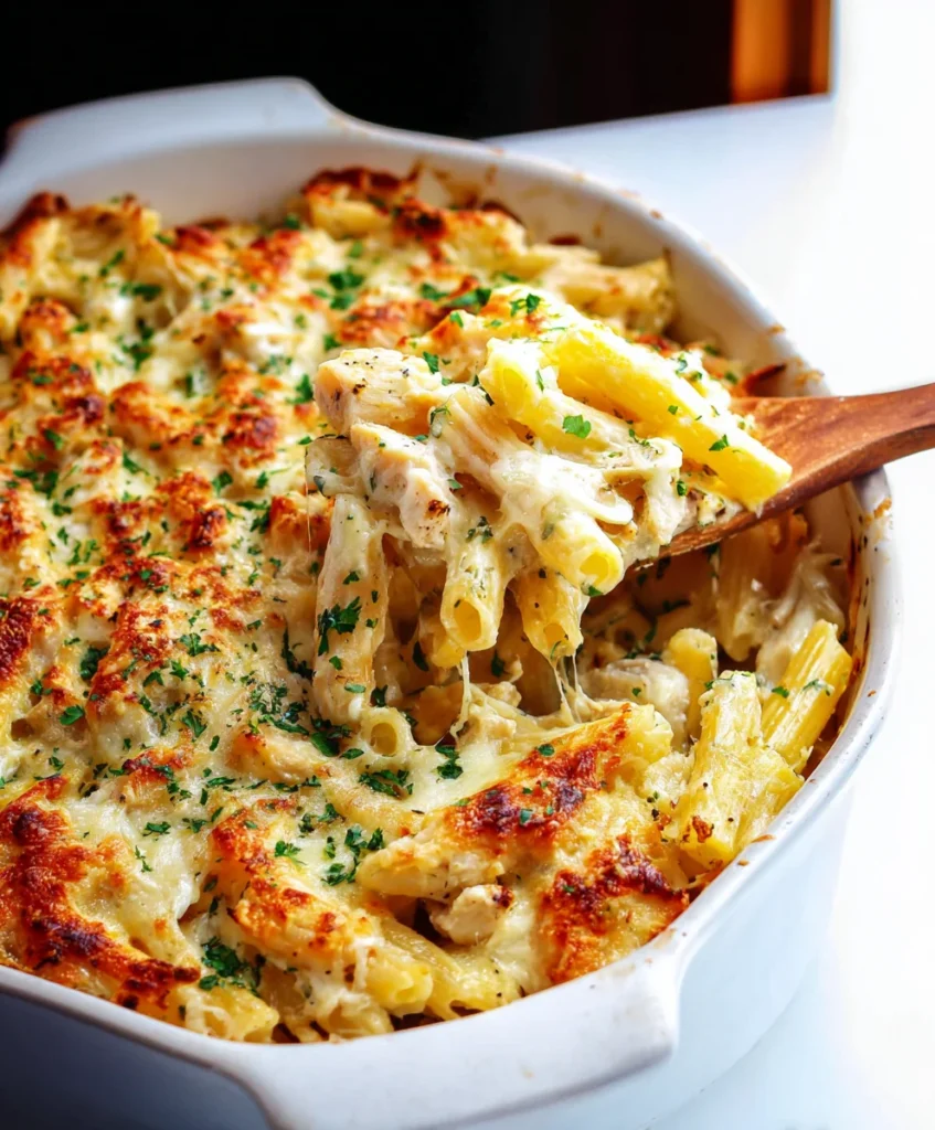 Chicken Alfredo Baked Ziti