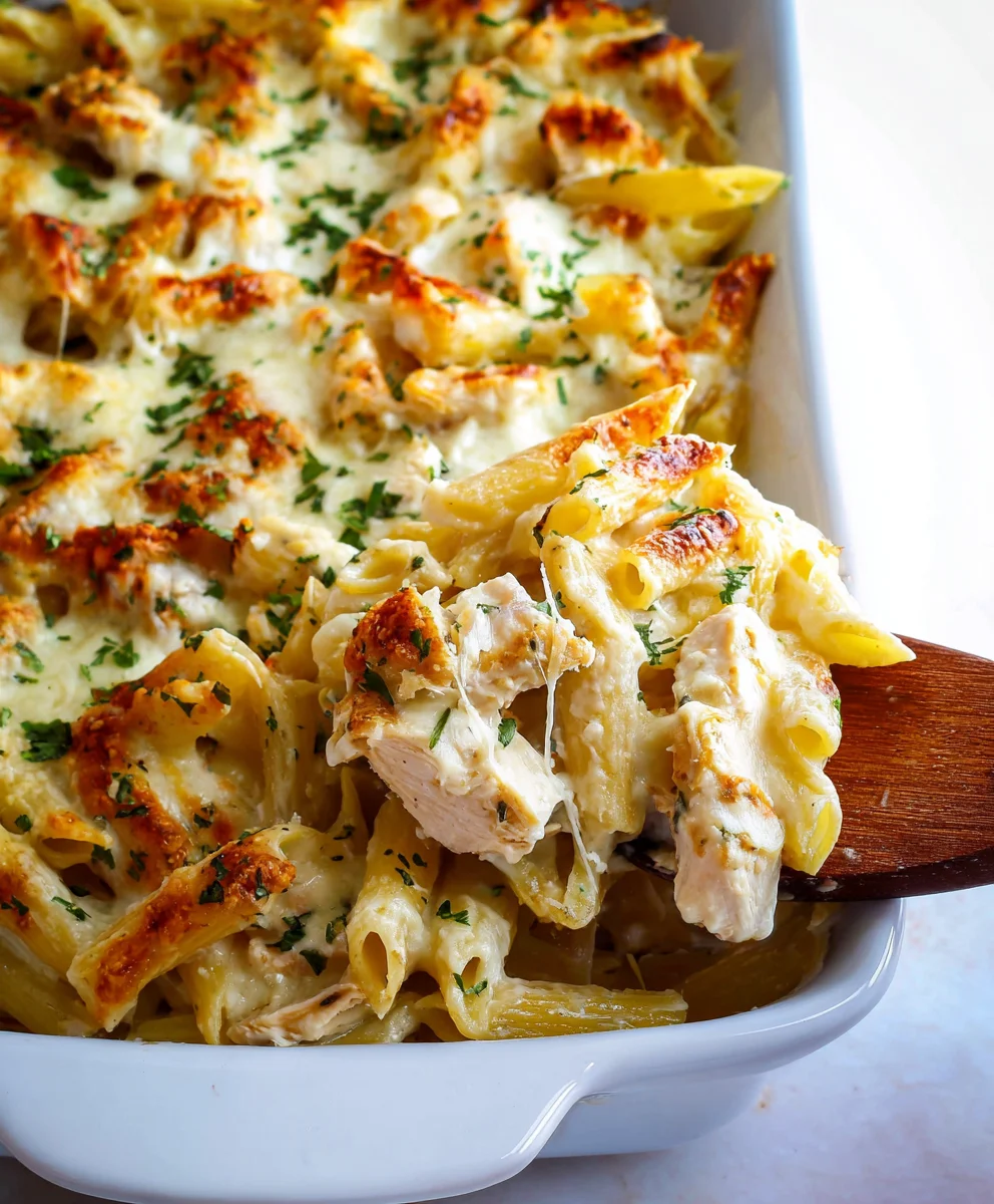 Chicken Alfredo Baked Ziti