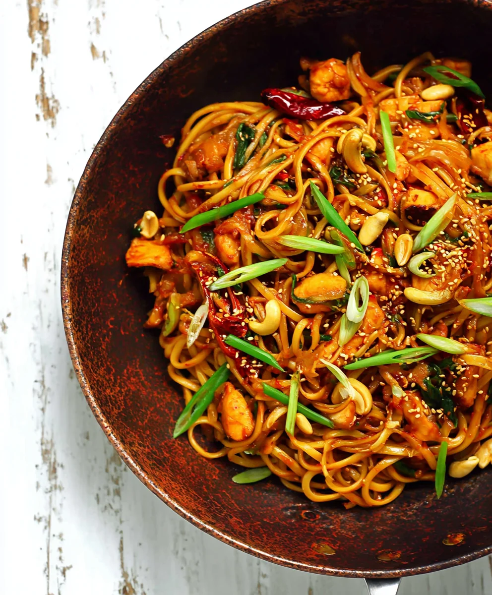 Kung Pao Chicken Noodle Stir-Fry