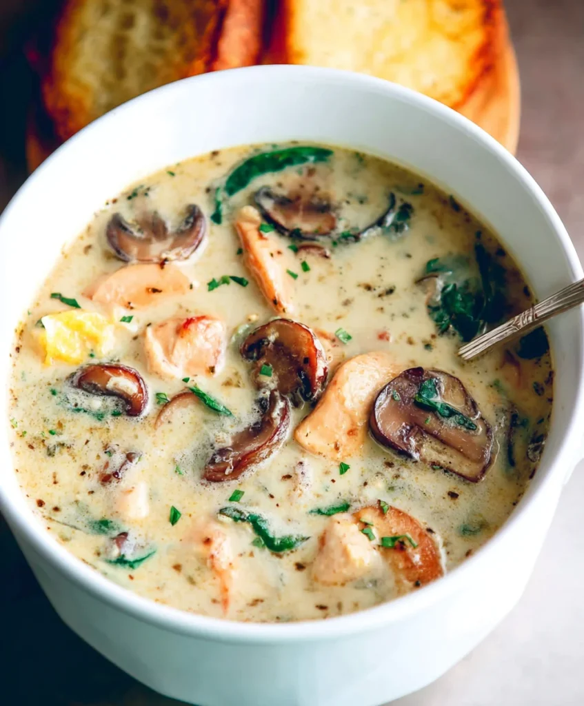 Creamy Chicken Marsala Soup