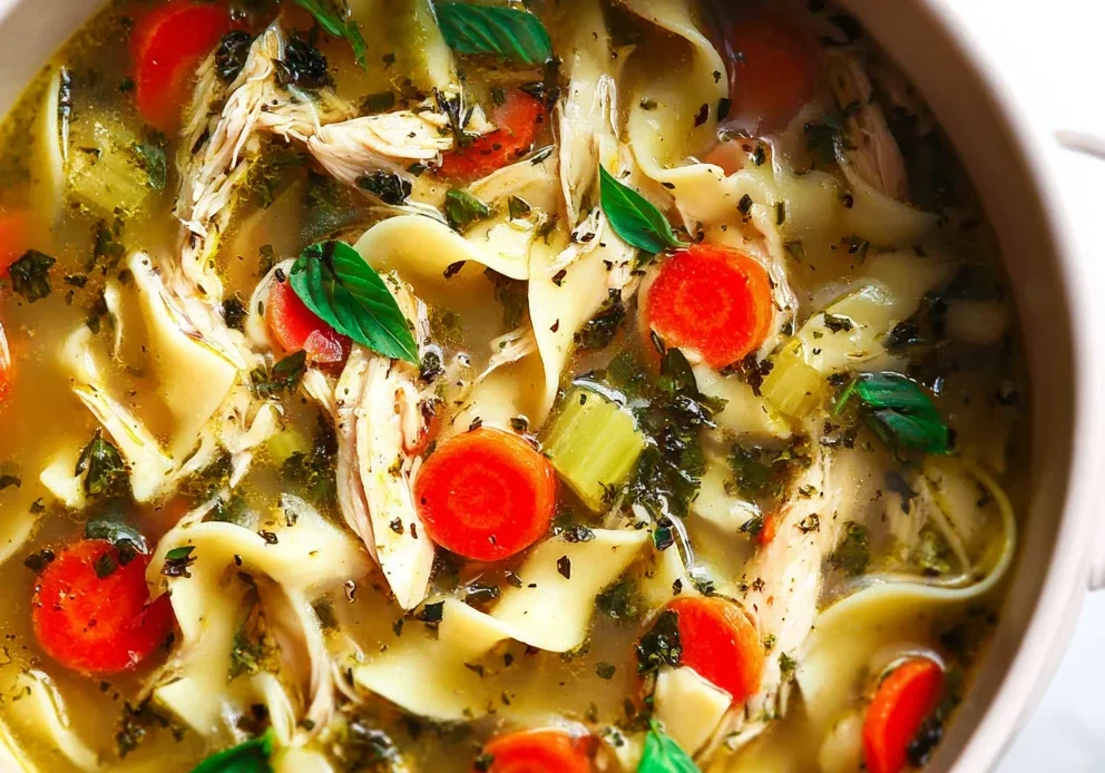 Herb-Loaded Chicken Noodle Soup