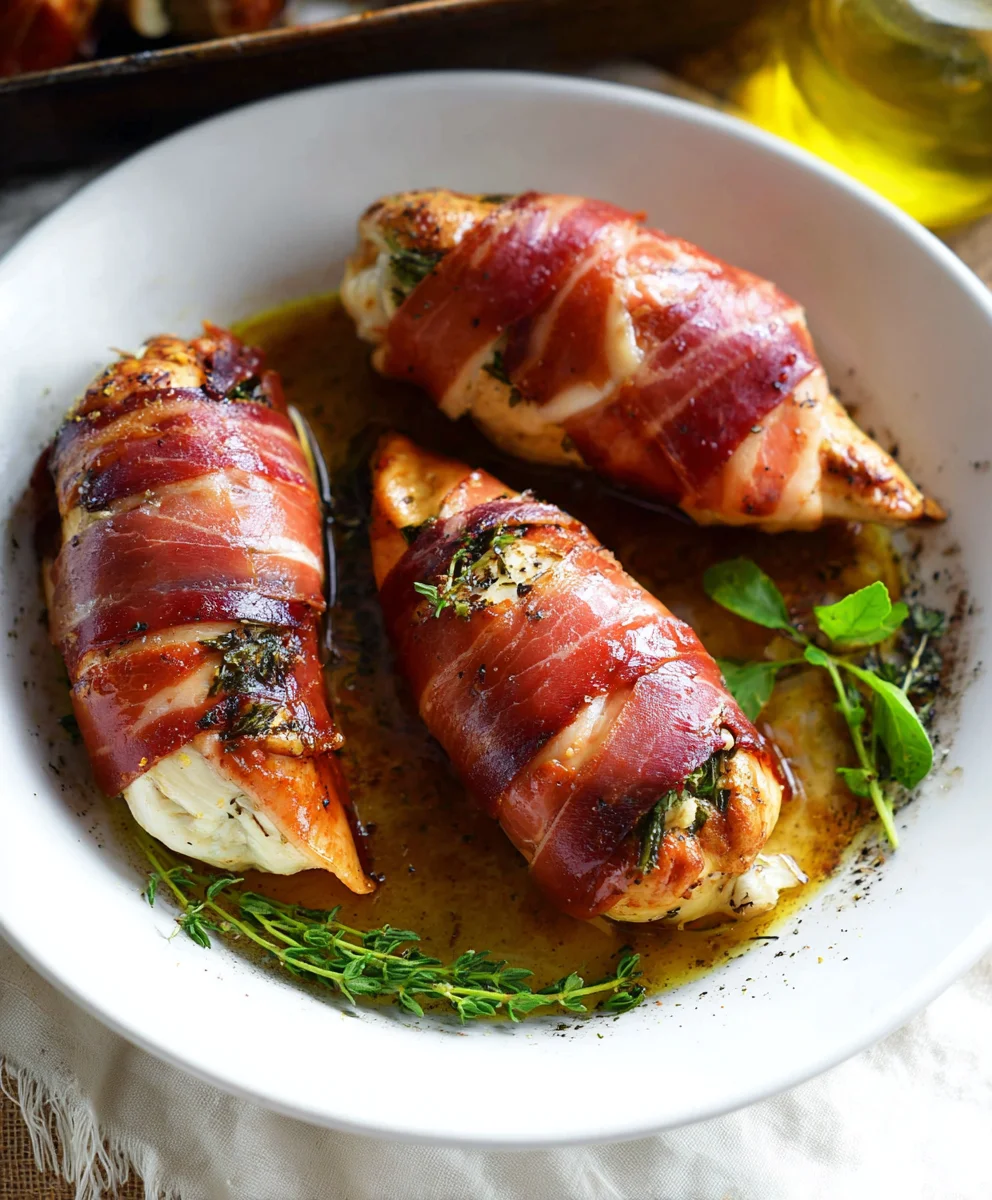 Prosciutto-Wrapped Baked Chicken