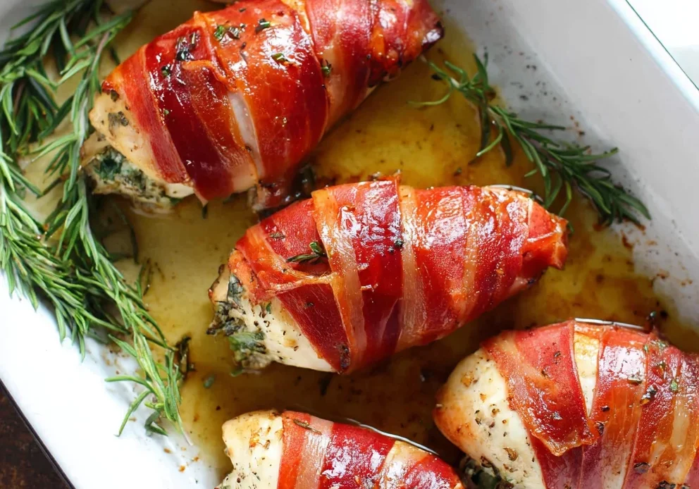 Prosciutto-Wrapped Baked Chicken