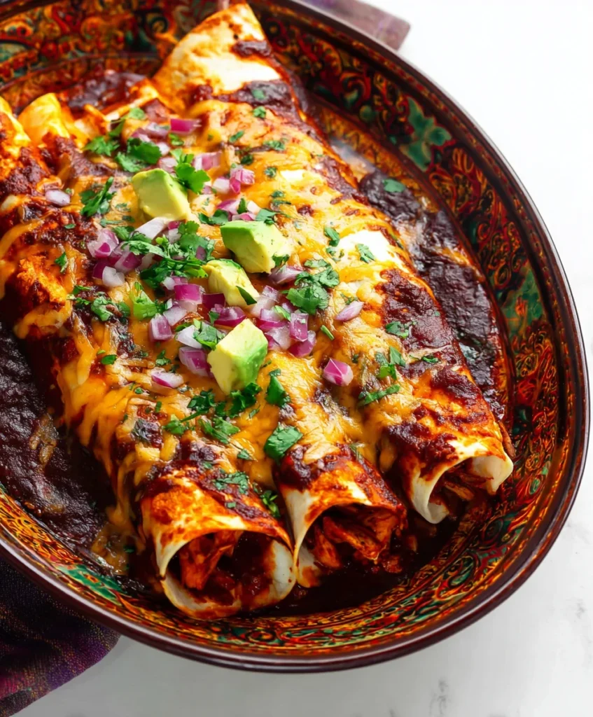 Ancho Chicken Enchiladas