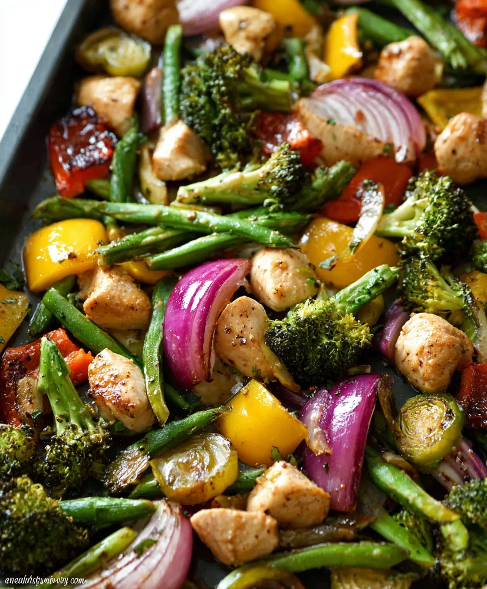 Sheet Pan Chicken and Veggie “Stir Fry”