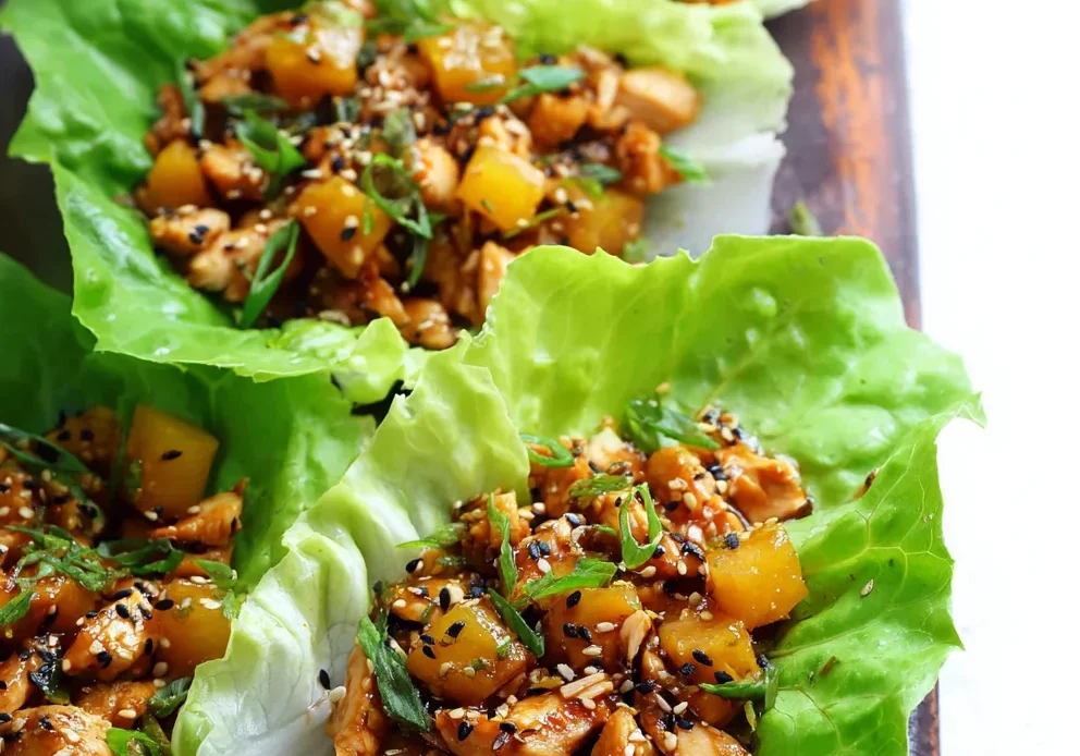 Orange Chicken Lettuce Wraps