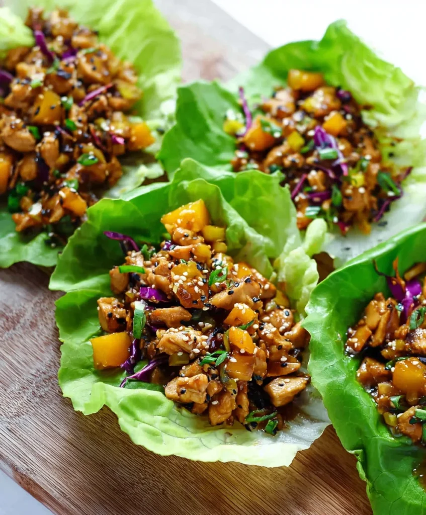 Orange Chicken Lettuce Wraps