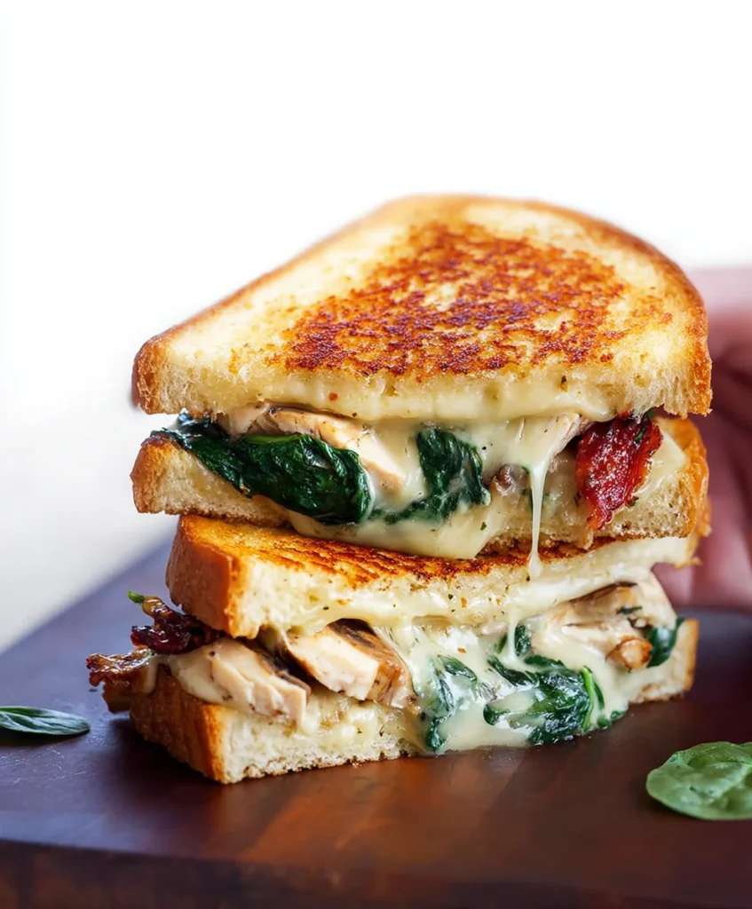 Chicken Florentine Grilled Cheese