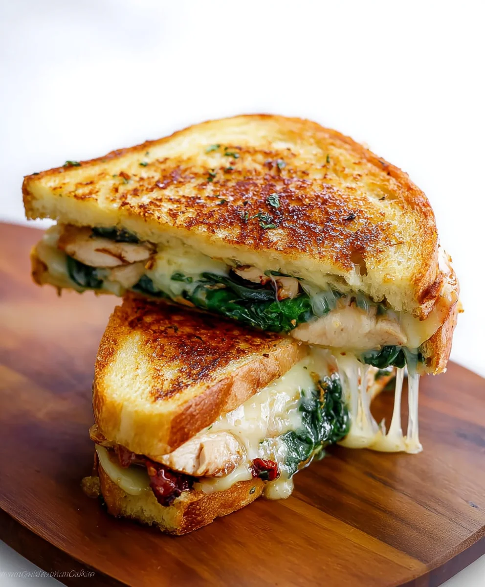 Chicken Florentine Grilled Cheese