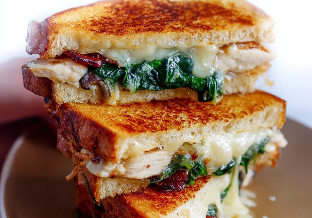Chicken Florentine Grilled Cheese