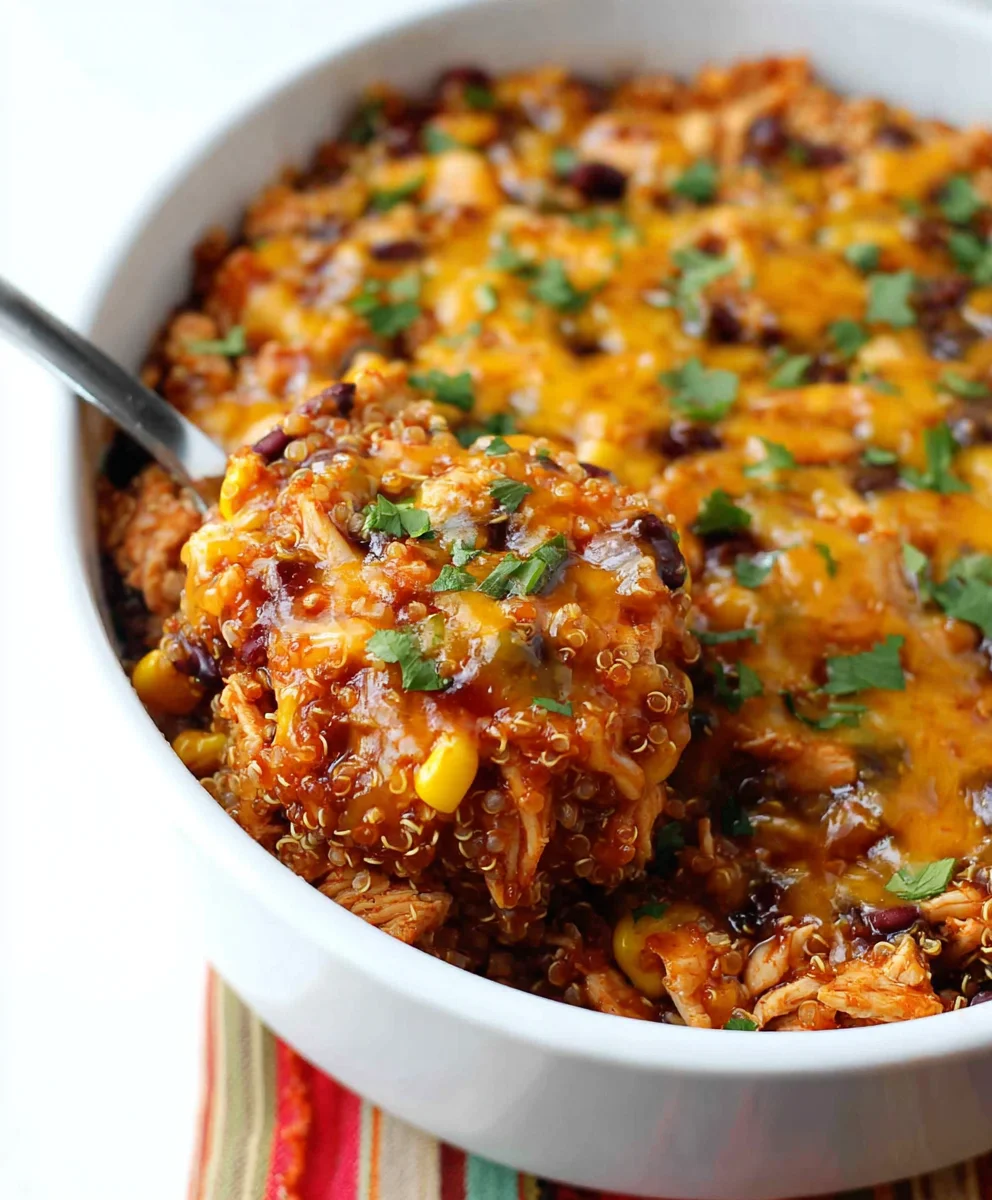 BBQ Chicken Quinoa Casserole