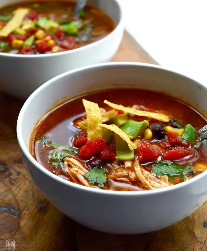 Slow Cooker Chicken Tortilla Soup