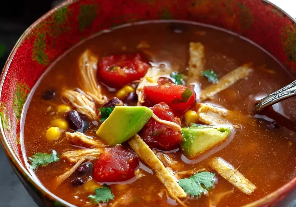 Slow Cooker Chicken Tortilla Soup