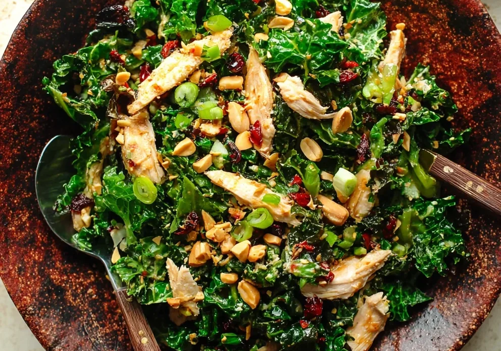 Kale Peanut Chicken Salad