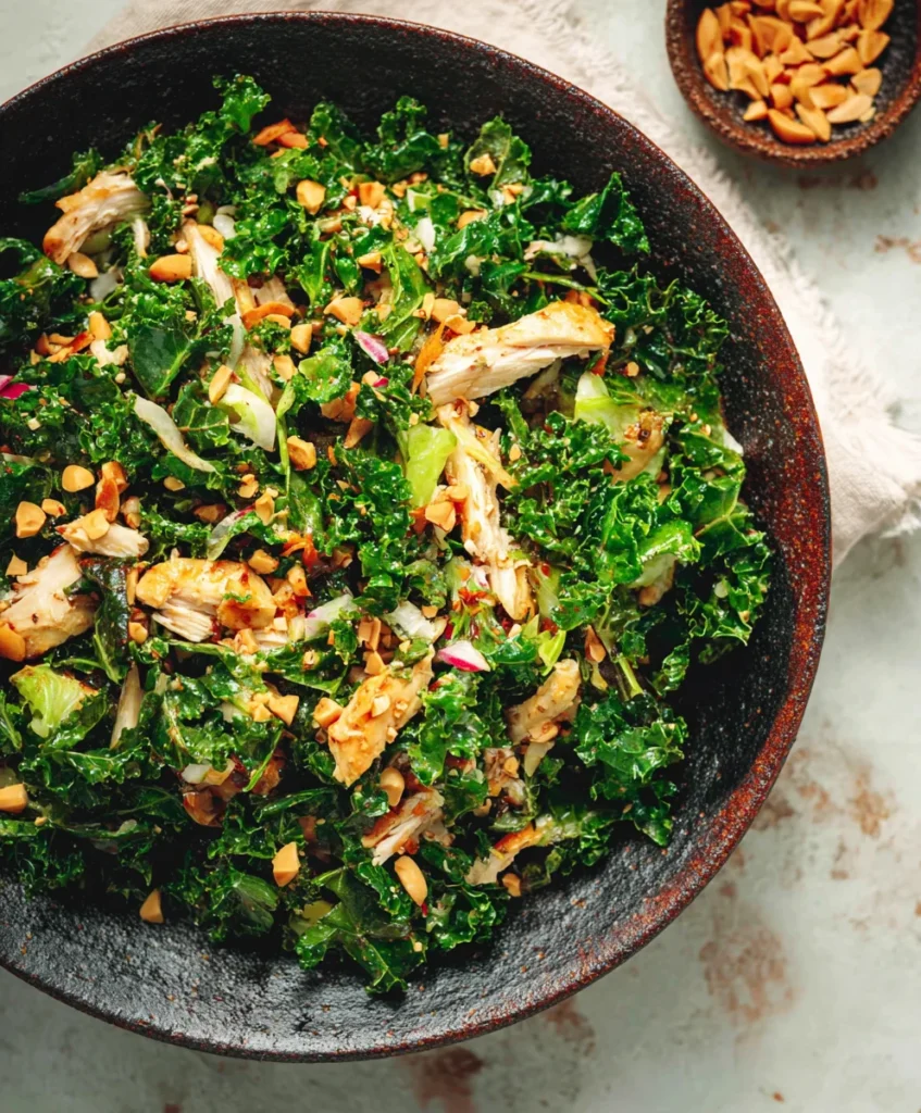 Kale Peanut Chicken Salad