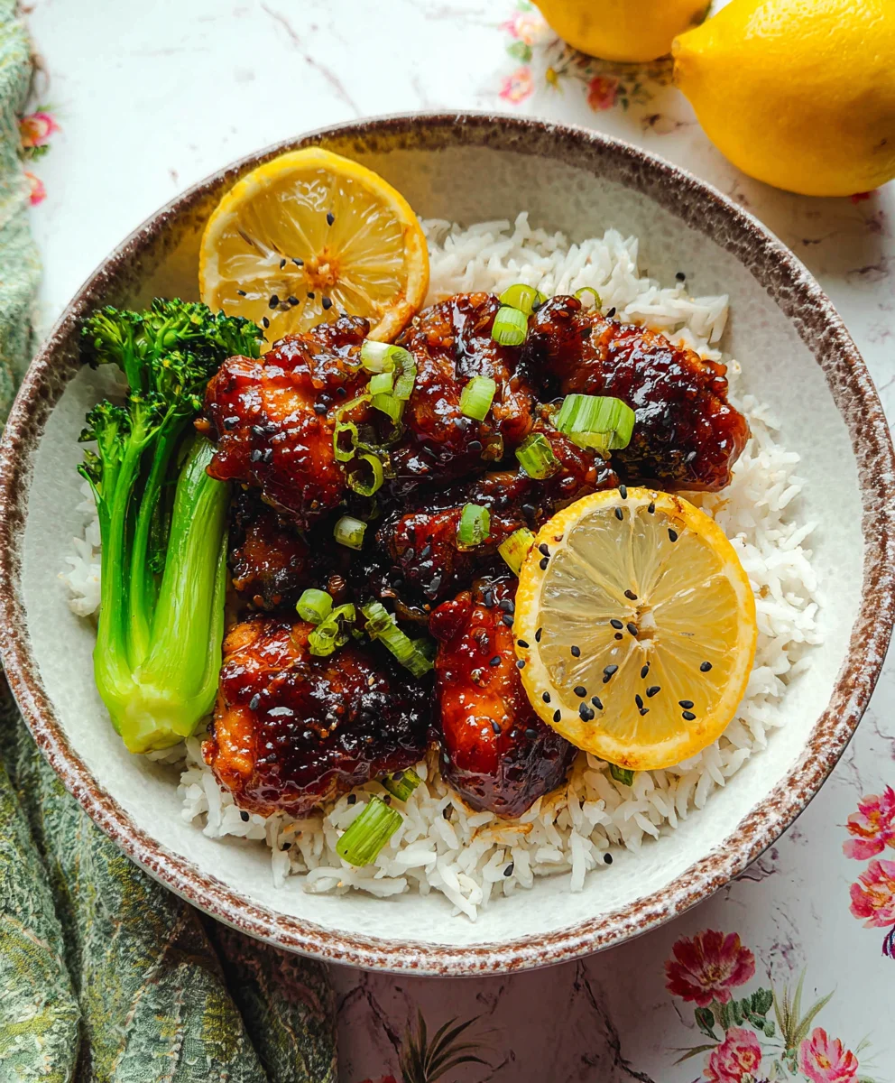 Sticky Honey Lemon Chicken