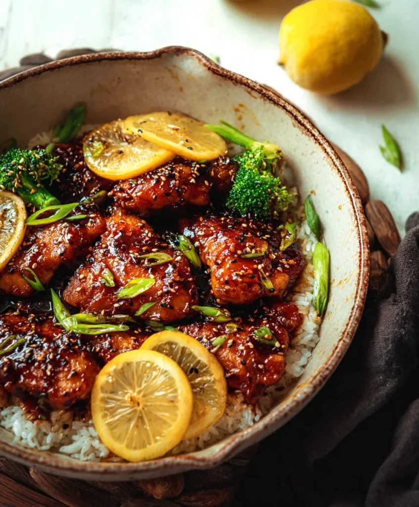 Sticky Honey Lemon Chicken