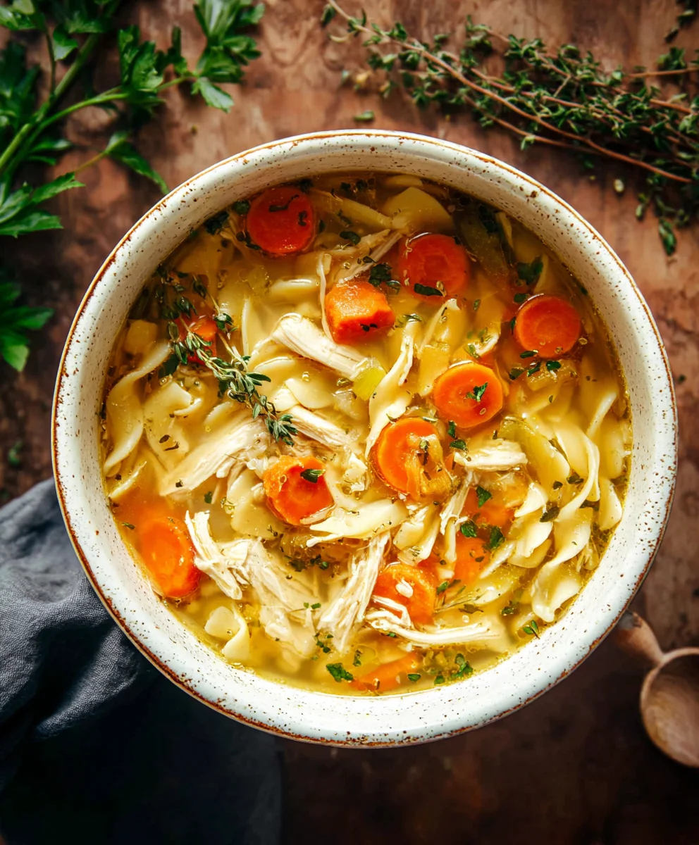 The Coziest Chicken Noodle Soup