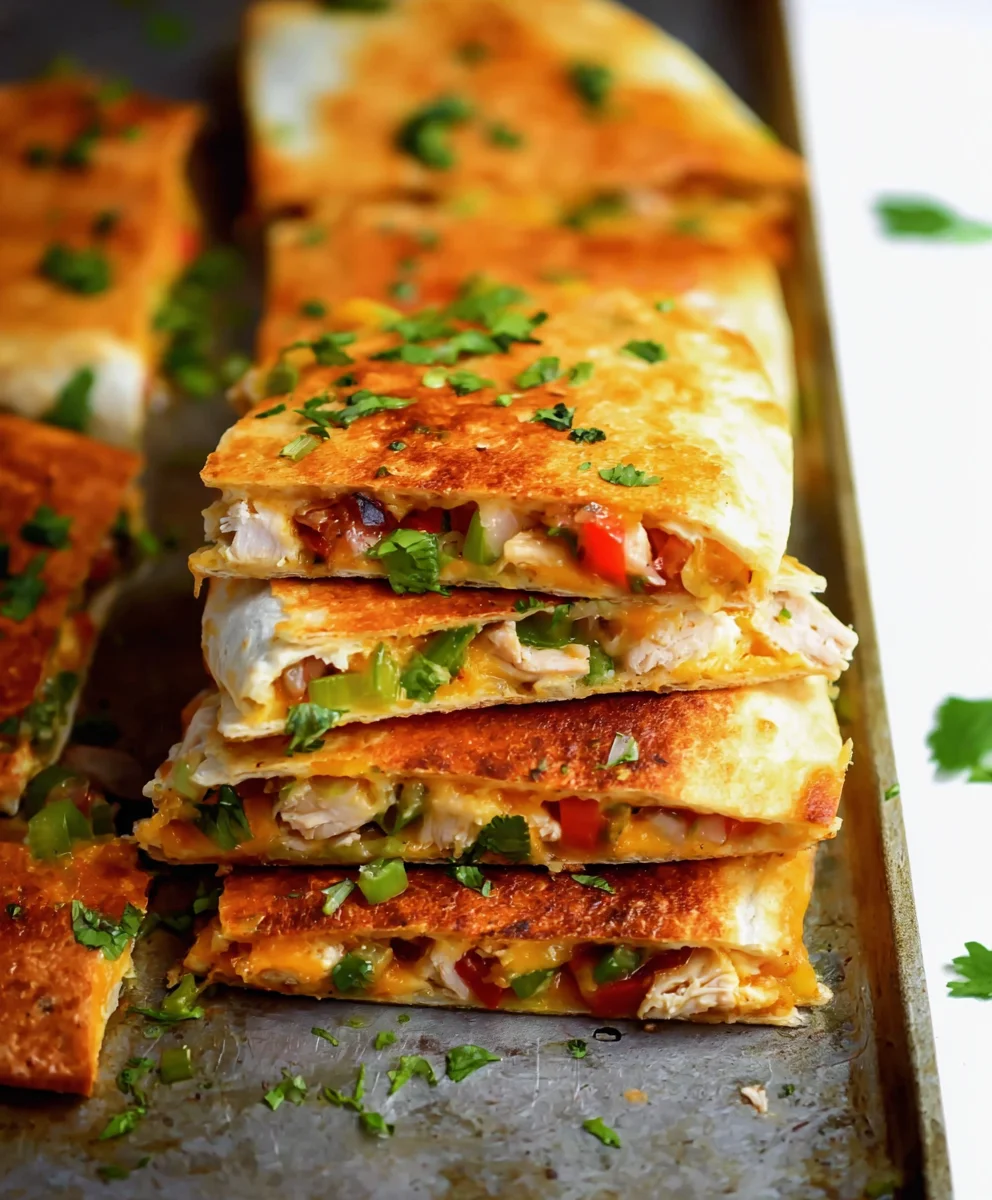 Chicken Sheet Pan Quesadilla