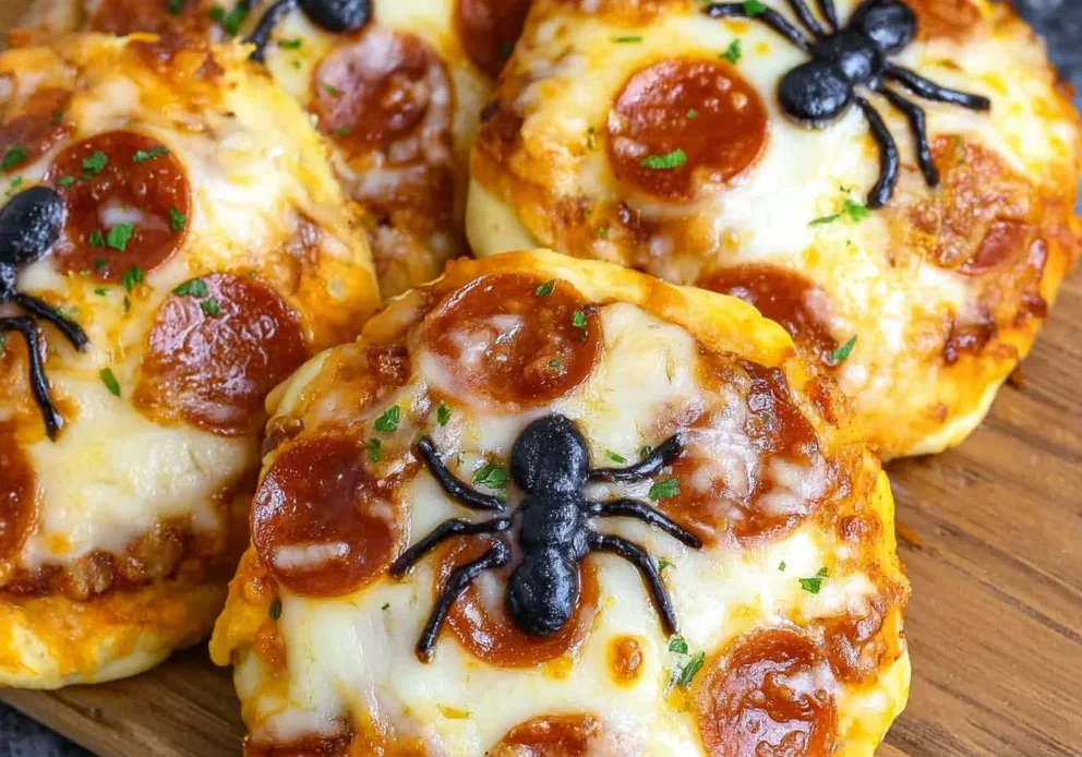 Mini Spider Pizzas