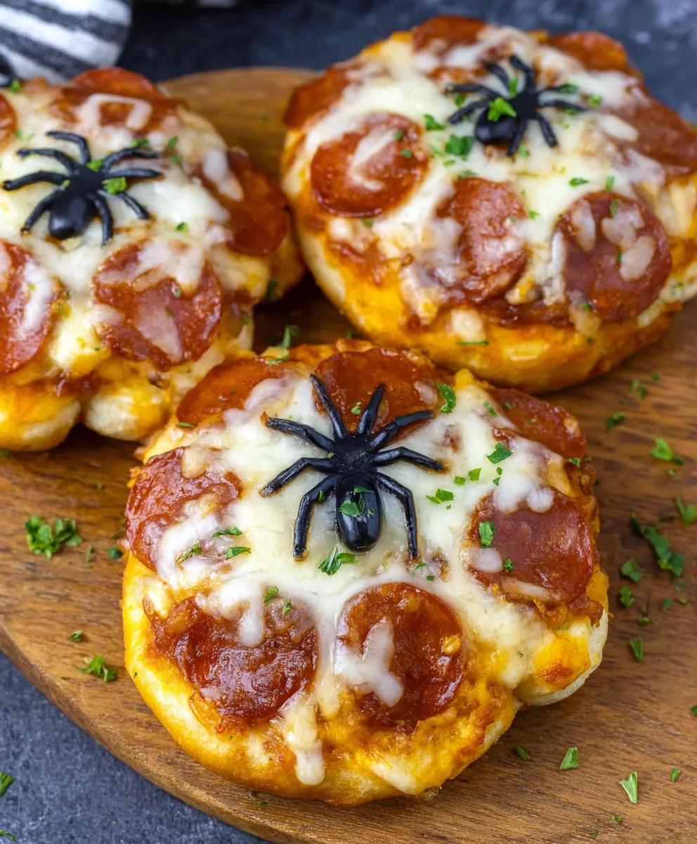 Mini Spider Pizzas